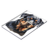MOOIE ZWARTE EN BRUINE ROTTWEILER HOND NOTITIEBOEK (Linkerzijde)