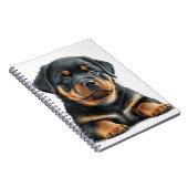 MOOIE ZWARTE EN BRUINE ROTTWEILER HOND NOTITIEBOEK (Rechterzijde)