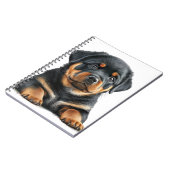 MOOIE ZWARTE EN BRUINE ROTTWEILER HOND NOTITIEBOEK (Linkerzijde)