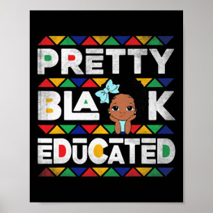 Mooie Zwarte En Geschoolde Afrikaanse Afro Meisjes Poster