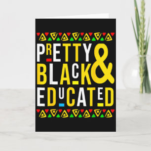 Mooie Zwarte En Geschoolde Black History Month Fun Kaart