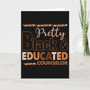 Mooie Zwarte En Geschoolde Counselor Black History Kaart