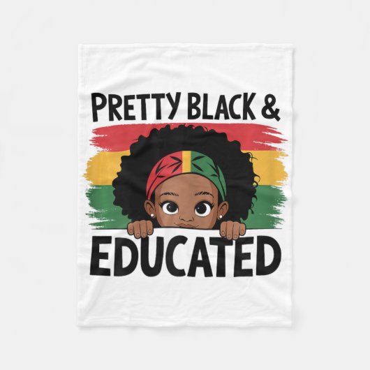 Mooie Zwarte En Geschoolde Ik Ben De Sterke Afrika Fleece Deken (Voorkant)
