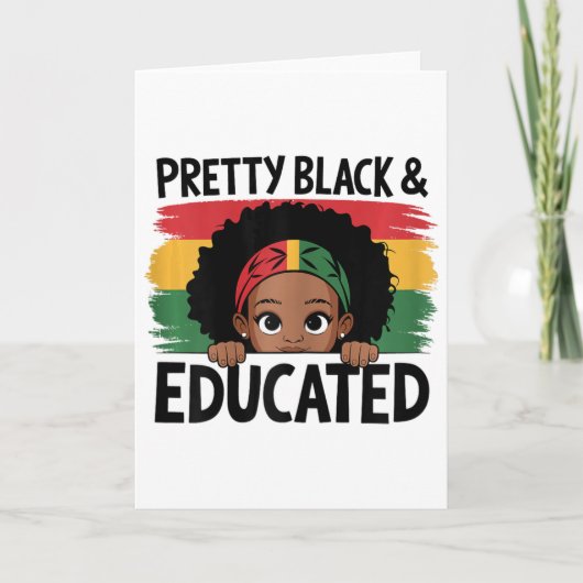 Mooie Zwarte En Geschoolde Ik Ben De Sterke Afrika Kaart (Voorkant)