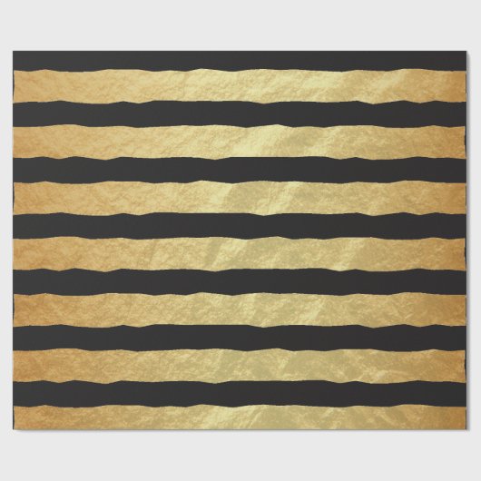 Mooie zwarte en gouden oliestapels cadeaupapier (Vlak)