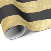 Mooie zwarte en gouden oliestapels cadeaupapier (Rol Hoek)