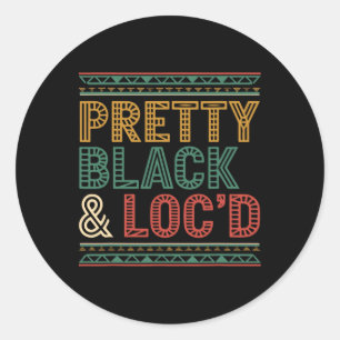Mooie Zwarte En Loc'd Afro Drugs Dreadlocks Melani Ronde Sticker