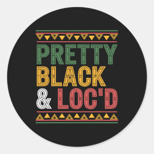 Mooie Zwarte En Loc'd Afro Drugs Dreadlocks Melani Ronde Sticker