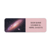 Mooie zwarte en Mauve Galaxy Universe Etiket (Voorkant)