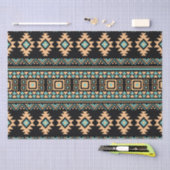 Mooie zwarte en pastelblauwe aztec tissuepapier (Craft)