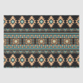 Mooie zwarte en pastelblauwe aztec tissuepapier (Voorkant)