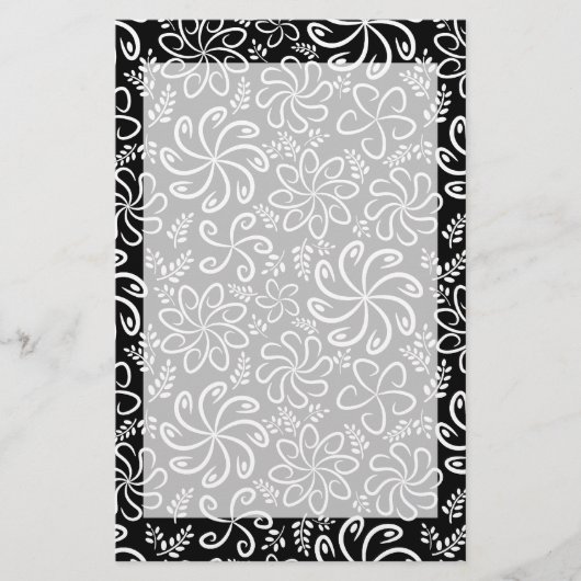 Mooie zwarte en witte bakkerij briefpapier (Voorkant)