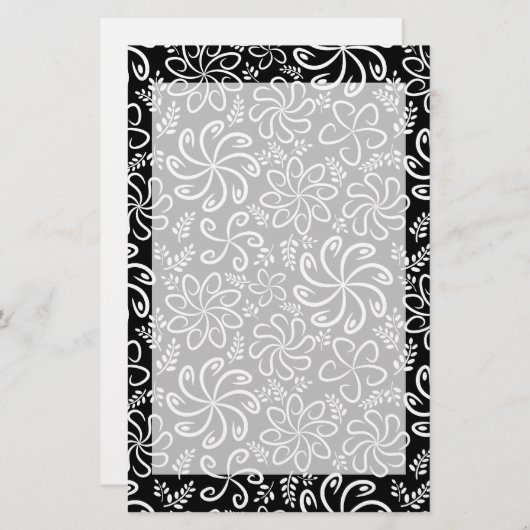 Mooie zwarte en witte bakkerij briefpapier (Voorkant / Achterkant)