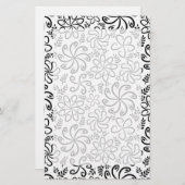 Mooie zwarte en witte bakkerij briefpapier (Voorkant / Achterkant)