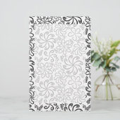 Mooie zwarte en witte bakkerij briefpapier (Staand voorkant)