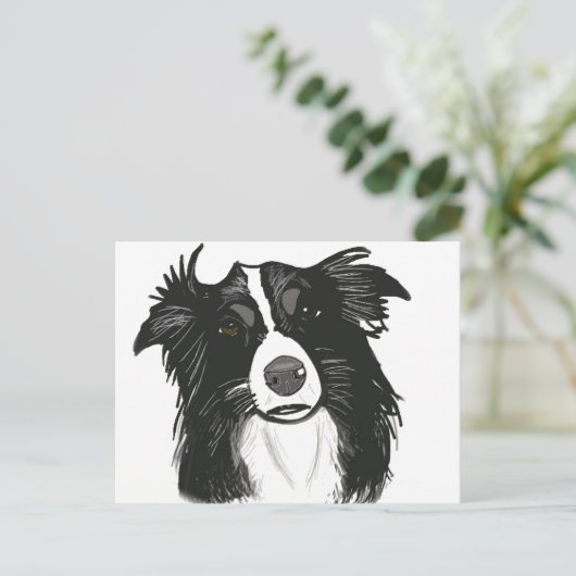 Mooie zwarte en witte grenspoel briefkaart (Staand voorkant)