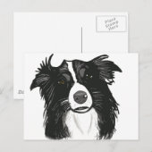 Mooie zwarte en witte grenspoel briefkaart (Voorkant / Achterkant)