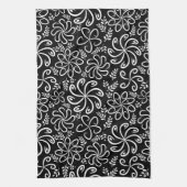 Mooie zwarte en witte handdoek (Verticaal)