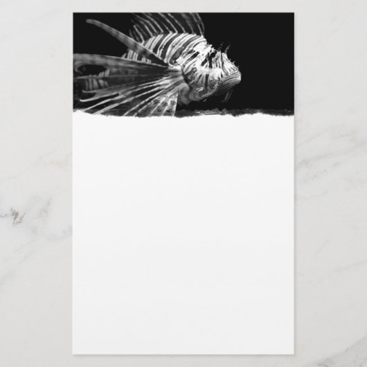 Mooie zwarte en witte luivis briefpapier (Voorkant)
