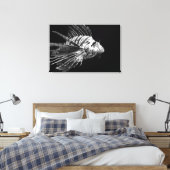 Mooie zwarte en witte luivis canvas afdruk (Insitu (Slaapkamer))