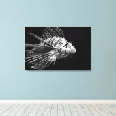 Mooie zwarte en witte luivis canvas afdruk (Insitu (Houten vloer))