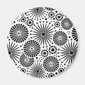 Mooie zwarte en witte magneet (Voorkant)