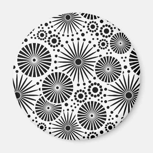 Mooie zwarte en witte magneet (Voorkant)