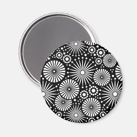 Mooie zwarte en witte magneet (Voorkant / Achterkant)