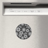 Mooie zwarte en witte magneet (Insitu (Vaatwasser))