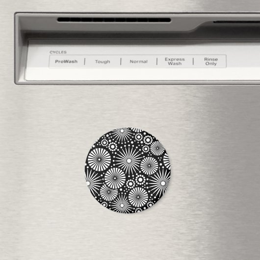 Mooie zwarte en witte magneet (Insitu (Vaatwasser))