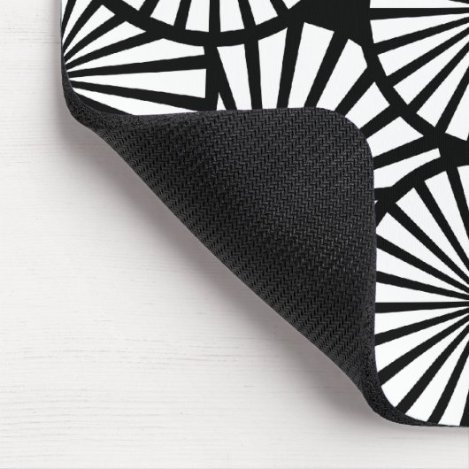 Mooie zwarte en witte mousepad muismat (Hoek)