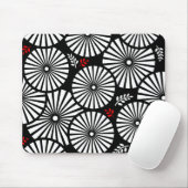 Mooie zwarte en witte mousepad muismat (Met muis)