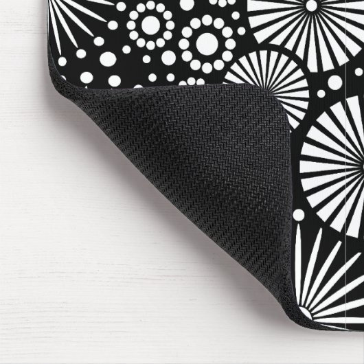 Mooie zwarte en witte mousepad muismat (Hoek)
