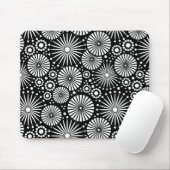 Mooie zwarte en witte mousepad muismat (Met muis)