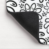 Mooie zwarte en witte mousepad muismat (Hoek)