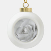 Mooie zwarte en witte rozen keramische bal ornament (Voorkant)