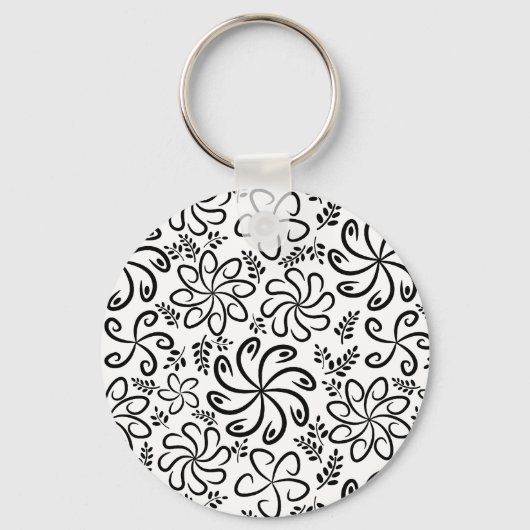 Mooie zwarte en witte Sleutelhanger (Voorkant)