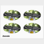 Mooie zwarte en witte stripper ovale sticker (Vel)