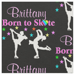 MOOIE ZWARTE GEPERSONALISEERDE SCHAATSEN STOF