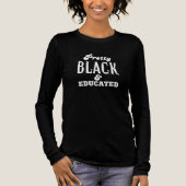 Mooie zwarte & geschoold Tri-Blend shirt (Voorkant)