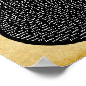 Mooie zwarte gitaar Song Lyric Print (Hoek)