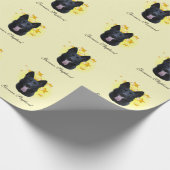 Mooie zwarte herder is een ster cadeaupapier (Hoek)