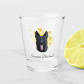 Mooie zwarte herder is een ster shot glas (Voorkant)