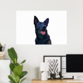 Mooie zwarte herder poster (Thuiskantoor)