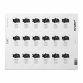 Mooie zwarte kat etiket (Full Sheet)