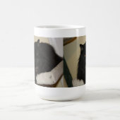 Mooie zwarte kat koffiemok (Center)