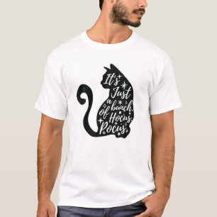 Mooie zwarte kat met sprankelende sterren t-shirt