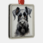 MOOIE ZWARTE KERRY BLUE TERRIER HOND METALEN ORNAMENT (Rechts)