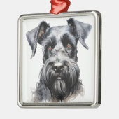 MOOIE ZWARTE KERRY BLUE TERRIER HOND METALEN ORNAMENT (Links)