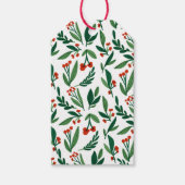 Mooie zwarte kerst in het gebergte cadeaulabel (Voorkant)